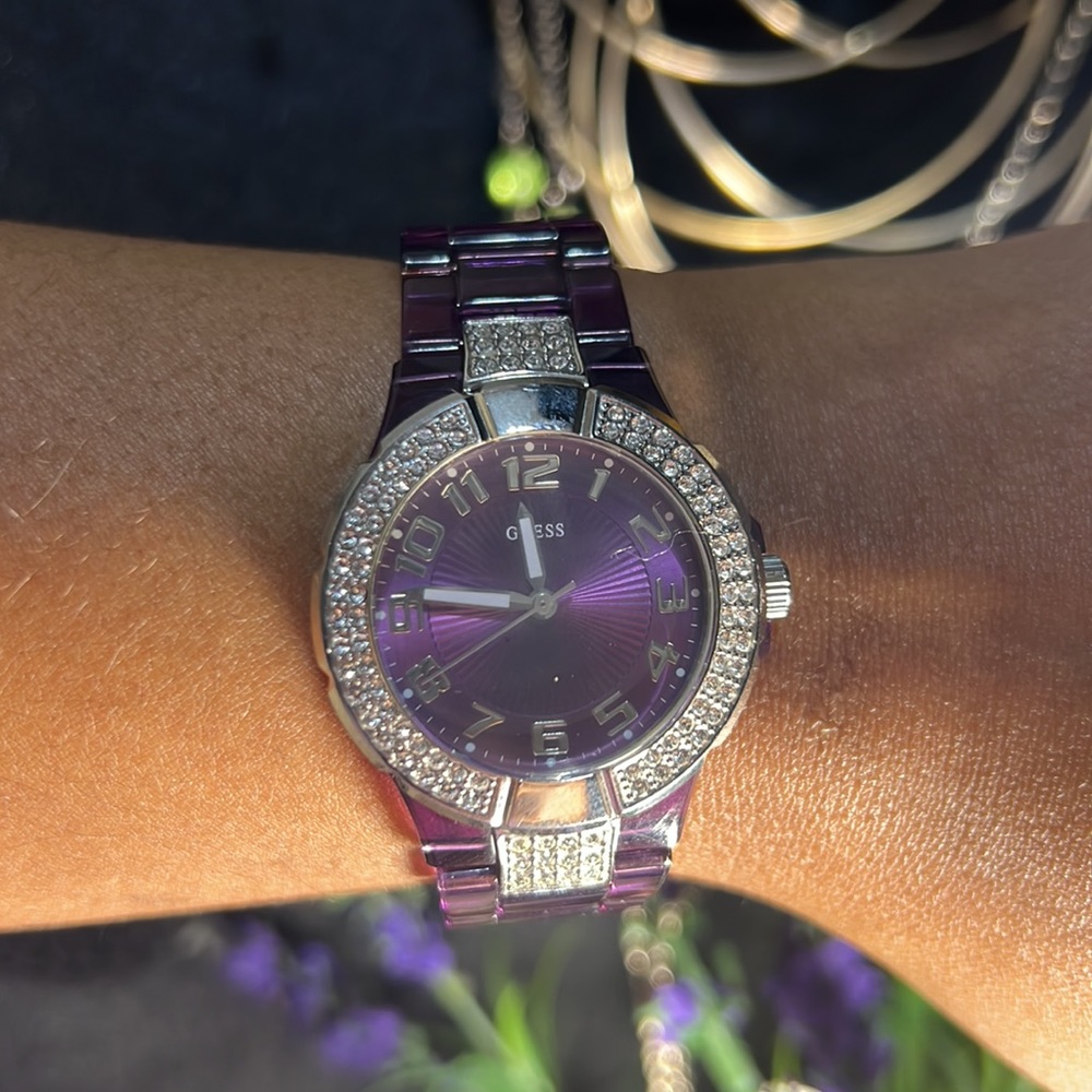 Purple Guess watch